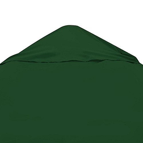 Koval Inc. 10' x 10' Replacement Gazebo Canopy Awning Roof Top Waterproof 200g Canvas (Green) - Thumbnail 2
