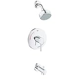 GROHE 35073001 Concerto Concerto Single-Handle Single Spray Tub And Shower Faucet In, Starlight Chrome