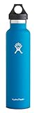 Hydro Flask 24 oz Vacuum Insulated Stainless Steel Water Bottle, Standard Mouth w/Loop Cap, Pacific