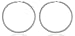 Silvertone Mesh Pattern Extra Large 4.75 Inch Hoop Earrings (E-831)