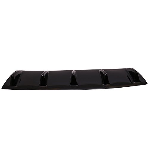 Rear Bumper Lip Diffuser Fits 2006-2013 3 Series E90 E91 E92 E93 | V1 Style 23" x6" Glossy Black ABS Aftermarket Replacement Parts Rear Splitter 5 Fin by IKON MOTORSPORTS