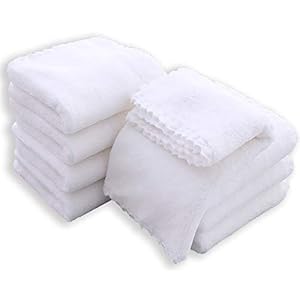 8 Pack Large Burp Cloths for Baby – 20″ by 10″ Ultra Absorbent Burping Cloth, Baby Washcloths, Newborn Towel – Milk Spit Up Rags – Burpy Cloths for Unisex, Boy, Girl – Burp Cloths Set(White)