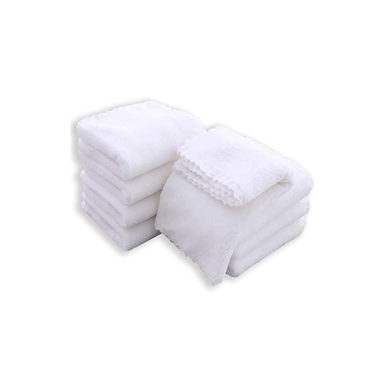 8 Pack Large Burp Cloths for Baby – 20″ by 10″ Ultra Absorbent Burping Cloth, Baby Washcloths, Newborn Towel – Milk Spit Up Rags – Burpy Cloths for Unisex, Boy, Girl – Burp Cloths Set(White)