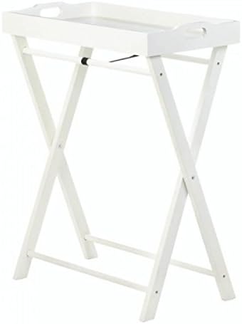 White Cozy Folding Tray Table