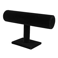 Naisidier Jewelry Display Rack Black Velvet Hovering T-bar Stand for Bracelet Necklace Jewelry Display Stand for Home Organization Black