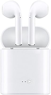 I7s TWS Wireless Bluetooth V4.2 Earbuds, Double Earpiece, Twins Earphones With Charging Box,Sweatproof, Noise Cancelling,Stereo headset for IOS iPhone 7/7plus 6/6s plus 8/8 plus-white-2