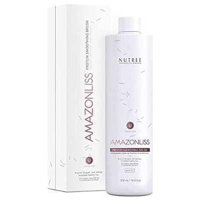Amazonliss Unique Step Protein Smoothing Brush Brazilian Hair Treatment 16.9 fl.oz