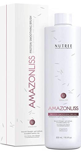 Amazonliss Unique Step Protein Smoothing Brush Brazilian Hair Treatment 16.9 fl.oz