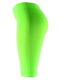 Solid rodilla longitud corta Spandex Yoga para dama 2 Pack, talla única