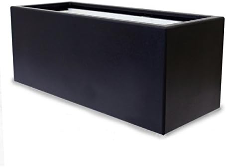 Greenlab® Polyester Planter 100x50x50 cm Large plant pot Antracite-black (Ral 7021) trough outdoor garden plant container flower pot