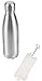Stainless Steel Water Bottle By APEX CREATION - 17oz Double Wall - Vacuum Insulated - Includes Bonus Cleaning Brush - Ideal for Outdoors, Sports, Camping, Hiking, Cycling, School and Work