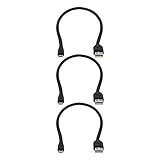 dCables Bendy & Durable Short Micro USB Charging Cable - 15 Inch - 3 Pack Black