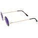 zeroUV - Small Retro Lennon Inspired Style Colored Mirror Lens Round Metal Sunglasses 41mm