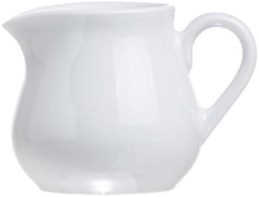 4.4 Oz Classic Espresso Coffee Creamer/Milk Jug Sets, White Porcelain, Restaurant&Hotel Quality (6)
