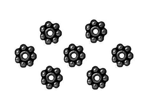TierraCast Daisy Heishi Beads, 4mm, Black