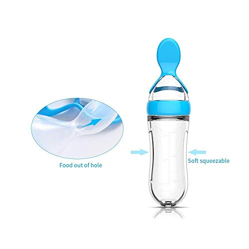 Baby Food Feeder, Fresh Food - 2 Pack Fruit Feeder Pacifier, 5 Different Sized Silicone Teething Pacifiers | 1 Pack Baby Food Dispensing Spoon | Baby Fruit Teether | Baby Feeders Silicone