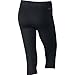 Nike New Women's Pro Capri Black/Reflective Silver Large