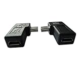UCEC USB 2.0 Adapter Plug - Left and Right Angle Mini to Micro - Male to Female - Pack of 2