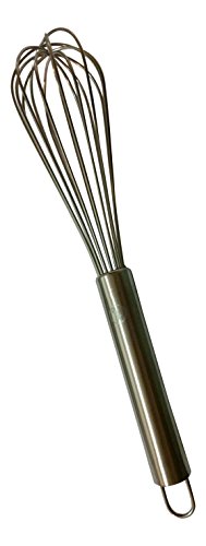 12.5 Inch Balloon Whisk - 18/8 Stainless Steel - 8 Sturdy Wires - Gourmetics Kitchens Cooking Whisk