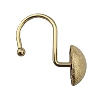 Cyrra Decorative Golden Glittering Bling Shower Hooks Rust Resistant Hooks for Curtain 12-Pack (Gold)