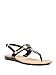 GUESS Factory Women's Jyll Gold Chain Logo T-Strap Sandals