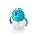 OXO Tot Transitions Straw Cup with Removable Handles, Aqua, 6 Ounce