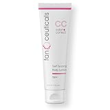 Tanceuticals Self Tanner - CC Self Tanning Lotion for Body Gives Natural, Long Lasting Sunless Tan - Fresh Coconut Scent and Full of Healthy Cosmeceuticals - Easy to Apply - Dark 4.2 oz