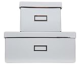 IKEA Smarassel Home Storage Large and Small Box Pair For Home Storage, Organization, Office [White]