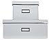 IKEA Smarassel Home Storage Large and Small Box Pair For Home Storage, Organization, Office [White]