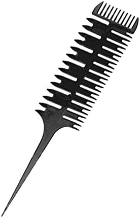 Hair Color Brush Woods World Dye Brush 1 pc Weaving &amp; Sectioning Foiling Comb for Hair Coloring, Highlighting, Balayage, Microbraiding &amp; More(Color may vary) (Black)
