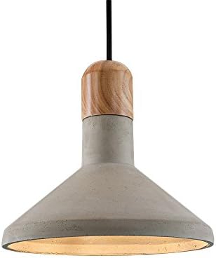 Loft Cement Pendant Light, Motent Industrial Vintage Minimalist Cement Ceiling Light Concrete Hanging Light Fixture for Resturant Bar Kitchen - 9.8 inches Dia