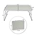 Milliard Aluminum Laptop Foldable Table, Breakfast in Bed Tray, Standing Desk and Couch Desk for Home Office and Travel – Folds in Half with Interior Storage Space Durable.