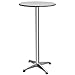 Giantex Bistro Bar Table Aluminium Round Folding Table with Adjustable Height 27.5''-44.5''