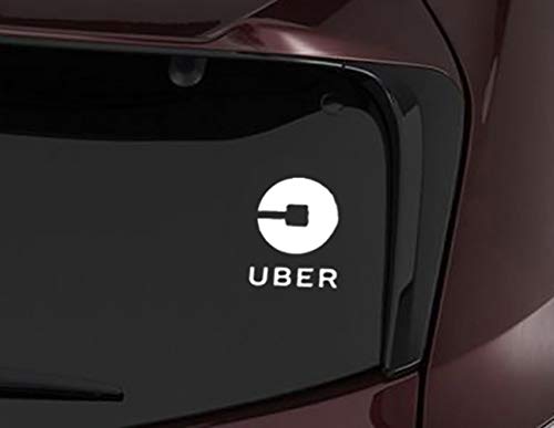 2pcs Uber stickers for rear window of a car suv rideshare (INSIDE or OUTSIDE & MultiColor)