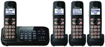 Dect 6.0+ Cordless, Itad, 4 Hs, Dk, Bk
