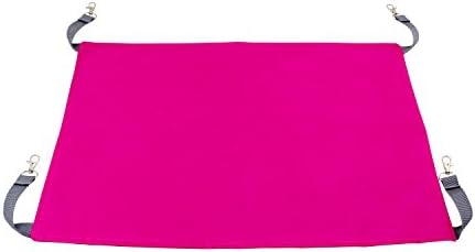 Cat Hammock Bed by MajiTech Small Pets Hanging Bed Pad 2 Sides Use with Cage or Chair for Kitty Ferret Bunny Rabbit Rat 21x13 in Rose Red
