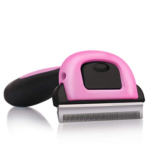 BluePet-UnterwollGlck-selbstreinigende-deShedding-Katzenbrste-Hundebrste-Entfernung-der-Unterwolle-60mm