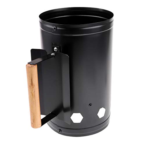 image for D DOLITY Chimney Charcoal Starter BBQ Grill Wood Coal Briquette Lighte