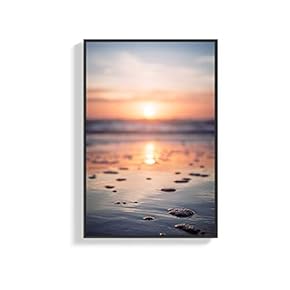 Framed Canvas Wall Art for Living Room, Bedroom Seaside Canvas Prints for Home Decoration Ready to Hang - 16x24 inches
