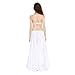 Dance Fairy Belly Dance Satin Long Opening Skirt(no Belt),White
