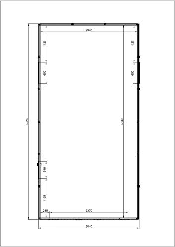 TIMBELA M102 Garage en Bois Exterieur - Chalet en Pin/épicéa- 600 x 300 cm – 18 m² - Construction de Panneaux