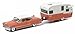 New 1:64 HITCH & TOW SERIES 9 - PEACH 1955 CADILLAC FLEETWOOD SERIES & SHASTA AIRFLYTE Diecast Model Car By Greenlight