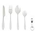 FYSHOP Portable Cutlery Set with Case for Work Lunch Travel Camping Utensils Stainless Steel Flatware Set 5 Pieces