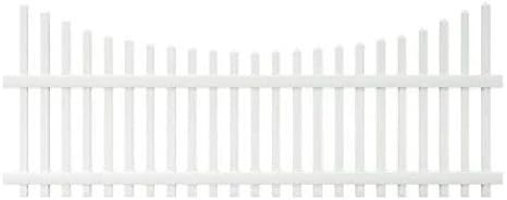 Veranda 4 ft. x 8 ft. Chatham Scalloped Top Spaced Picket Vinyl Fence Panel - Unassembled by Veranda