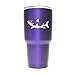 Shark Vinyl Decals Stickers (2 Pack!!!) | Tumbler Coffee and Insulated Cups | Decals Only! Cup not Included! | 2-4 X 1.75 inch White Decals | KCD1104W