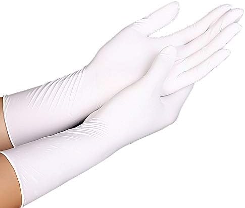 Baomei 極薄手袋 ニトリル使い捨て手袋 パウダーフリー ラテックスフリー アレルギー対応食品グレードの手袋 調理 White L 耐久性に優れました Size 最新アイテム Color クリーン保護