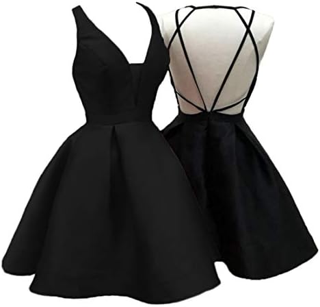 Uryouthstyle Deep V-Neck Sexy Backless 2019 Mini Homecoming Dresses