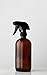 Rail19 Amber Glass Cleaner Bottle with Black Spray Nozzle Trigger