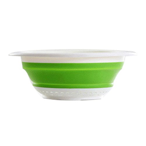 SODIAL(R) Collapsible Folding Strainer Colander Camping Hiking
