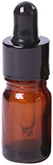 Flybuild® 5ml-100ml Mini Amber Glass Bottle Liquid Reagent Pipette Eye Dropper Empty Bottle (5ml)